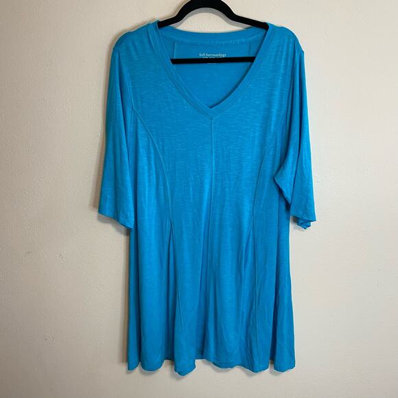 Soft Surroundings Women's Top The Perfect A Line Top Swing Tunic Plus Size 1X - Picture 1 of 8